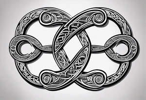 Double infinity symbol with TB5 shown once inside symbol tattoo idea