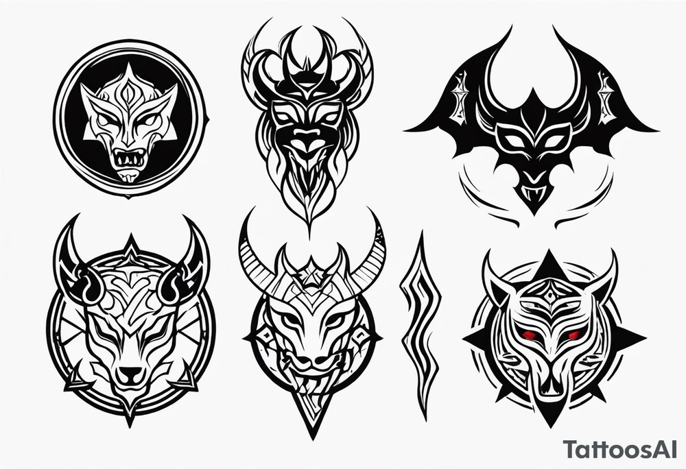 demon seal like supernaturals with tribals for forearm tattoo idea