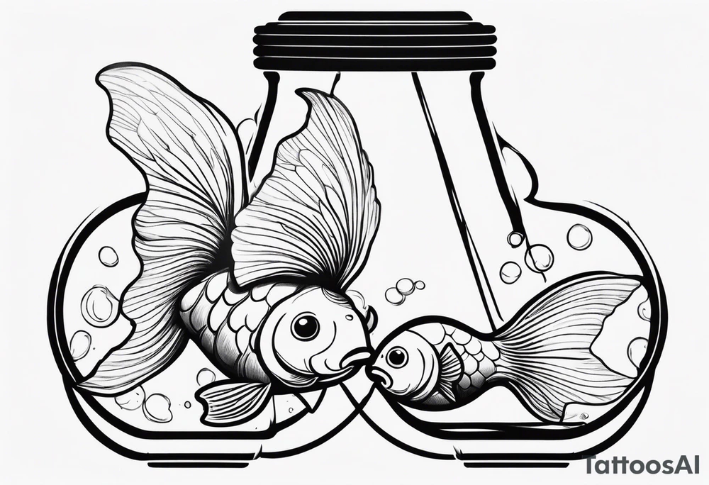 A goldfish in a lightbulb tattoo idea