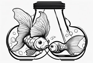 A goldfish in a lightbulb tattoo idea