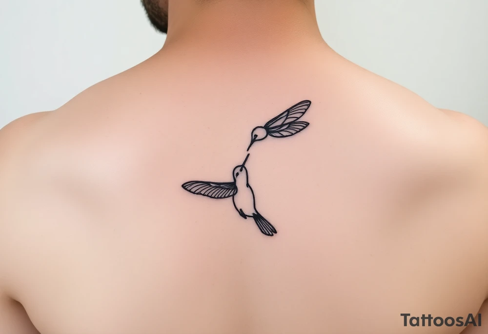 Dragonfly flying around along
 with a hummingbird tattoo idea