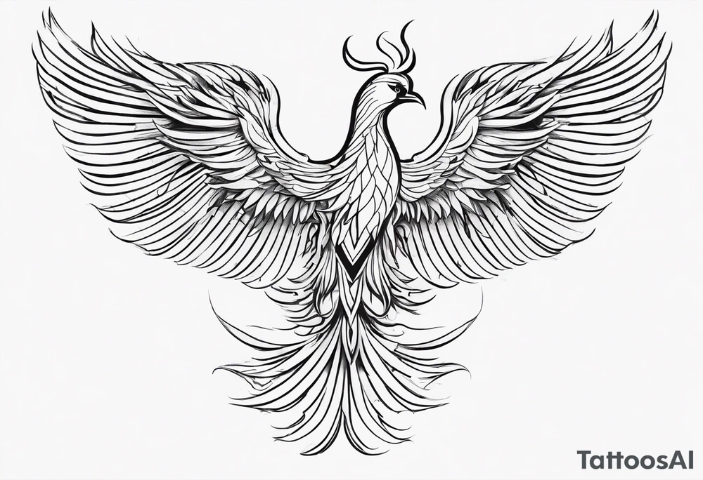 Simple Phoenix with incorporated text “still I rise” tattoo idea Simple Phoenix with incorporated text “still I rise” tattoo idea