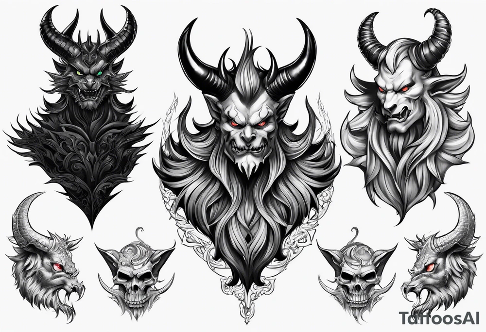 Shoulder devil tattoo idea