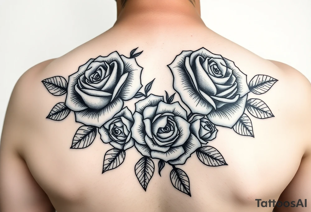 Memorial for grandma who loved roses and gambling tattoo idea