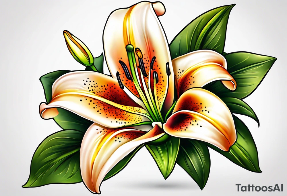 lily  flower tattoo idea