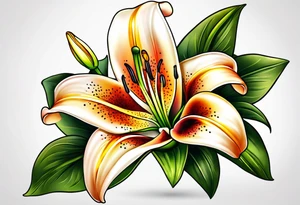 lily  flower tattoo idea