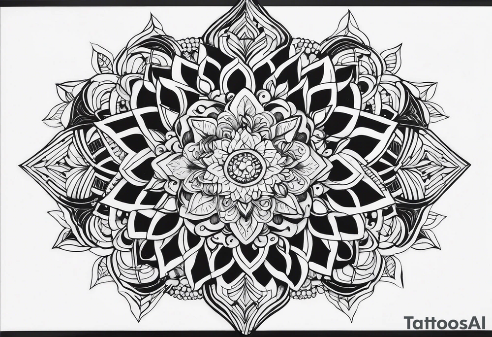 На икре линии графика нимб меч клинок tattoo idea