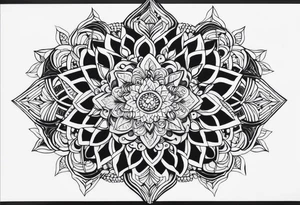 На икре линии графика нимб меч клинок tattoo idea