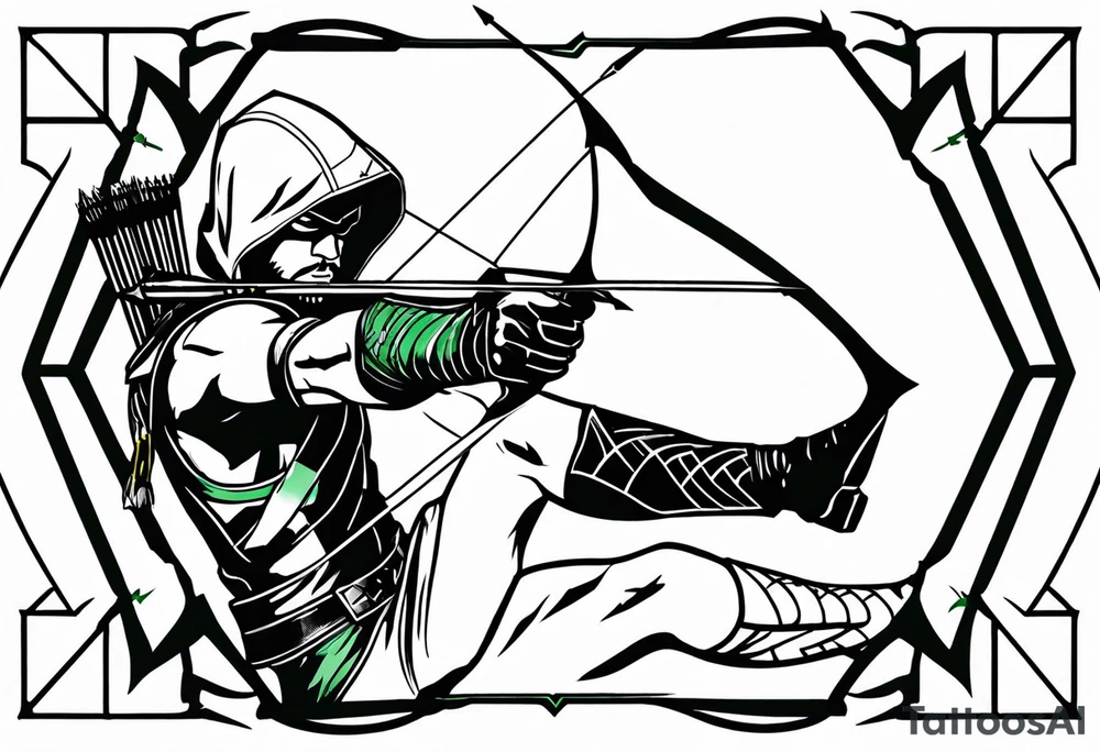 Green arrow tv show artwork tattoo idea