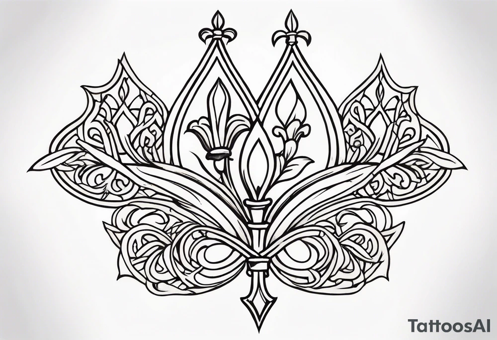 Fleur de lys celtique tattoo idea