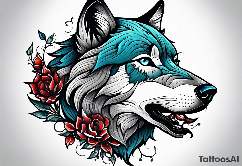 wolf on the hill tattoo idea