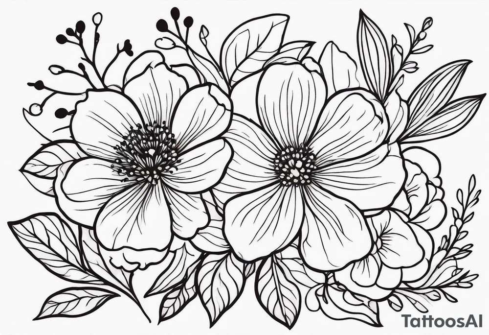 Floral tattoo idea