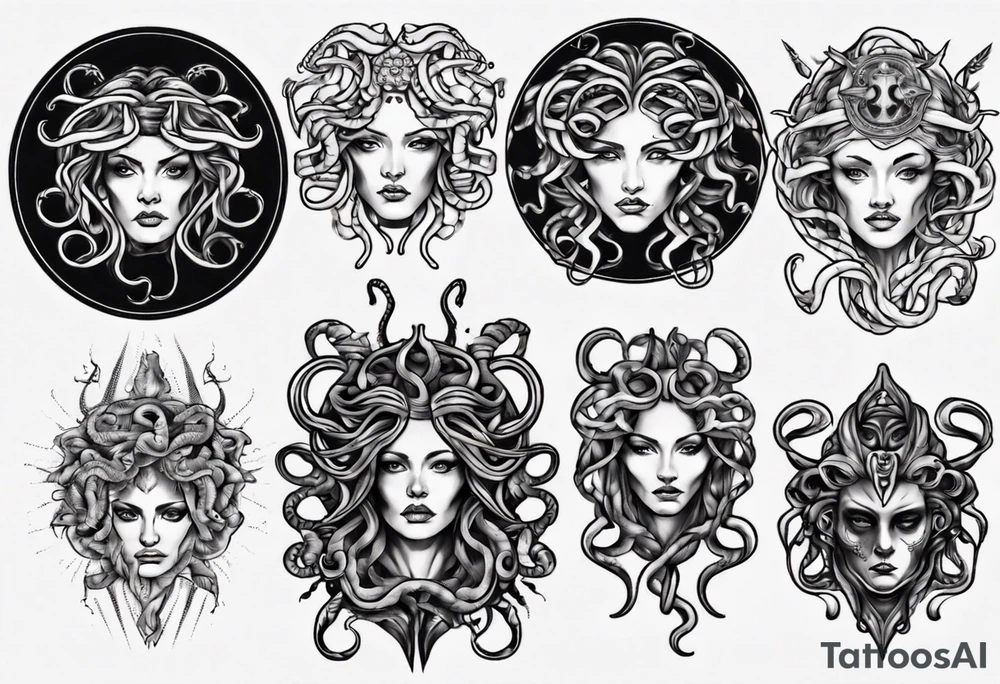 Medusa dark tattoo idea