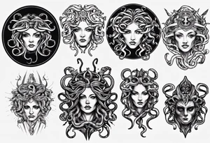 Medusa dark tattoo idea