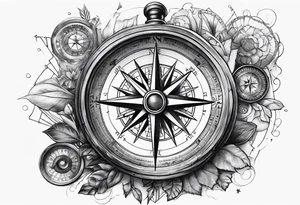 Broken compass tattoo idea