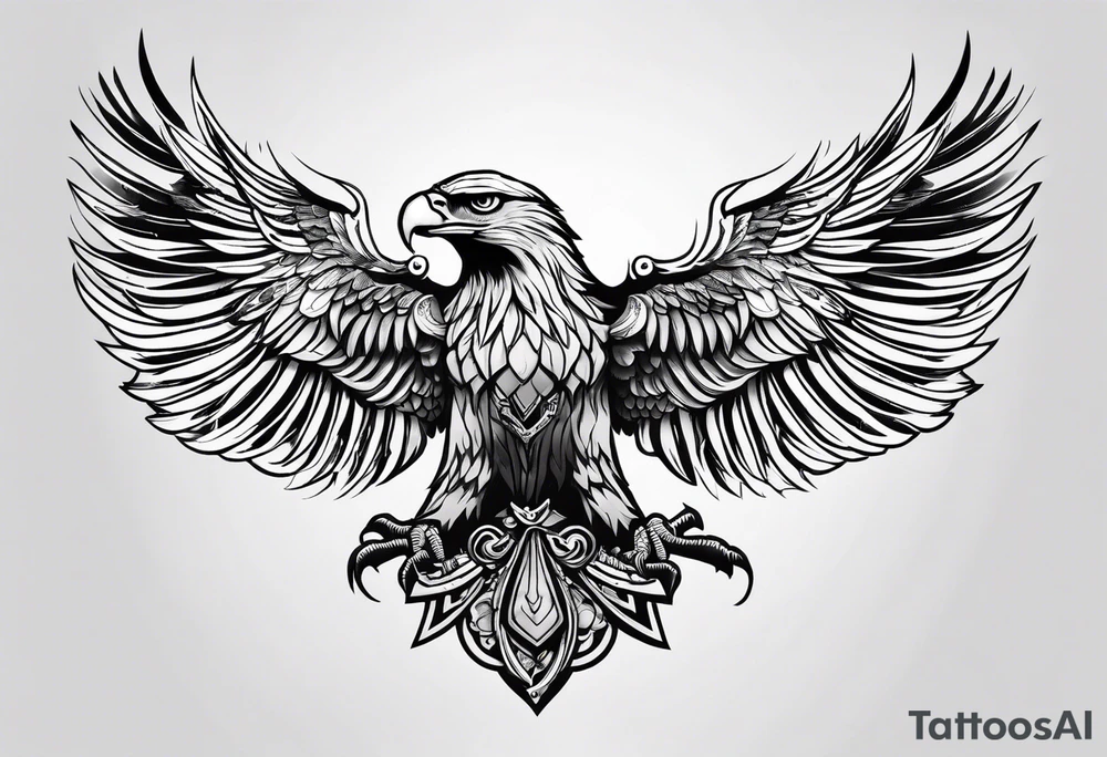 Slavic eagle tattoo idea