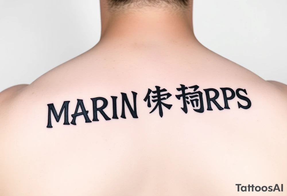 Republic of Korea
Marine Corps
lettering to arm tattoo idea