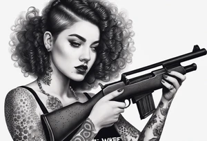 girl with a shotgun tattoo idea