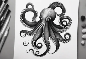 I am creating an arm piece that consists of octopus tentacles and floral all the way up tattoo idea