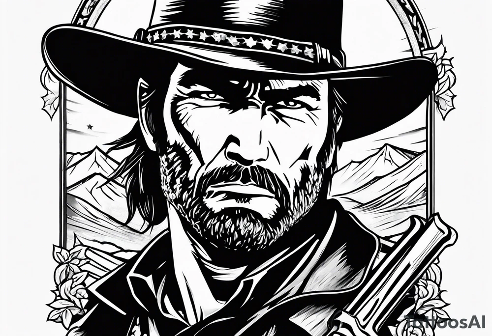 Red Dead redemption horse shoe tattoo idea