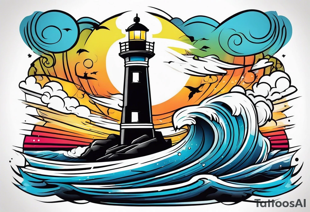 lighthouse tattoo idea