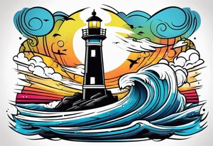 lighthouse tattoo idea