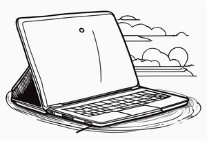 Suicidal laptop tattoo idea