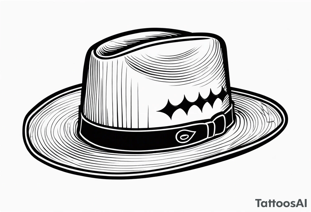 Cowboy hat, american traditional aestetics tattoo idea