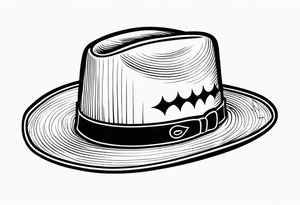 Cowboy hat, american traditional aestetics tattoo idea