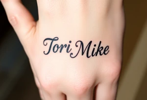 Tori Mike  ambigram tattoo idea