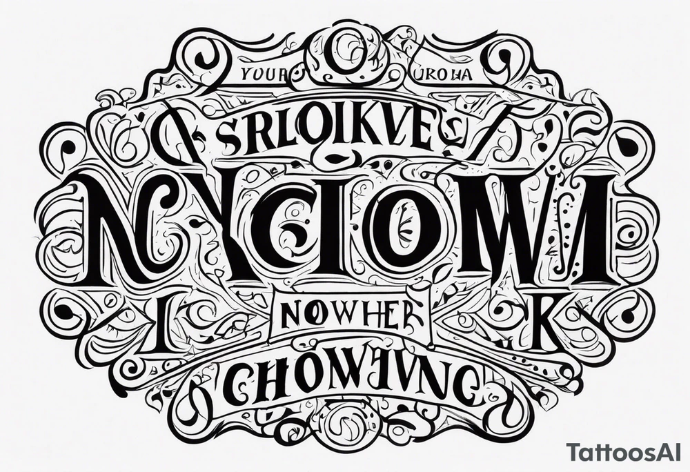 Two words crossing tattoo idea