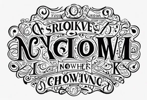 Two words crossing tattoo idea