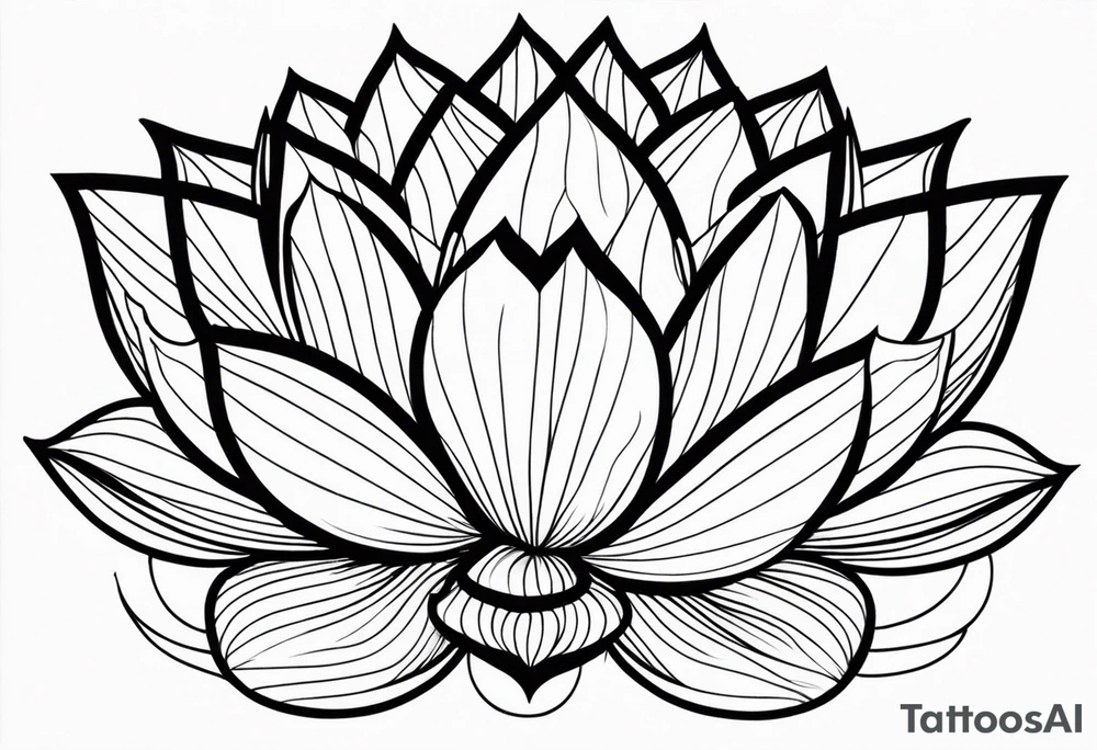 simple lotus flower tattoo idea