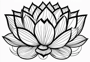 simple lotus flower tattoo idea