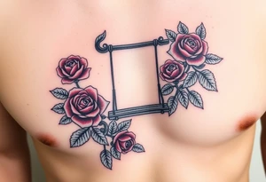 rose garden with a swing tattoo idea