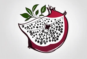 strength, small, nuanced, pomegranate elegant, armenian tattoo idea