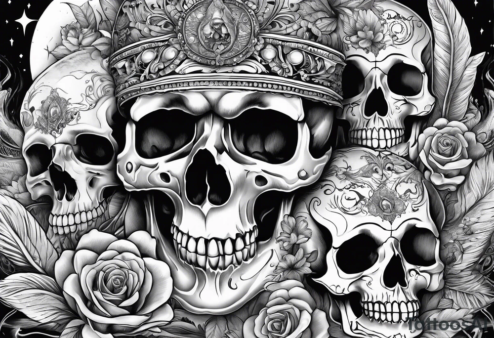 Life and death in opposite environments I don’t want skulls tattoo idea