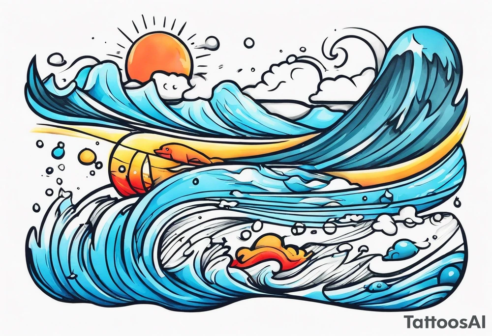 Spilled water tattoo idea