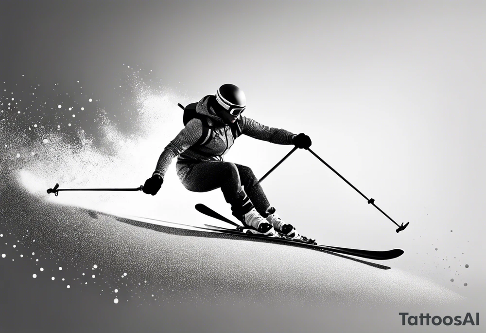 Skier tattoo idea