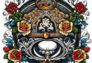 A sleeve inspired by Madrid, Porto, Washington DC, Porto Alegre, Crete, and Wisconsin tattoo idea