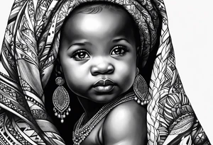 Africa America baby girl named My'Liah tattoo idea