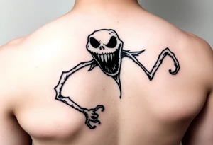 oogie boogie from nightmare before Christmas 
simple linework only tattoo idea