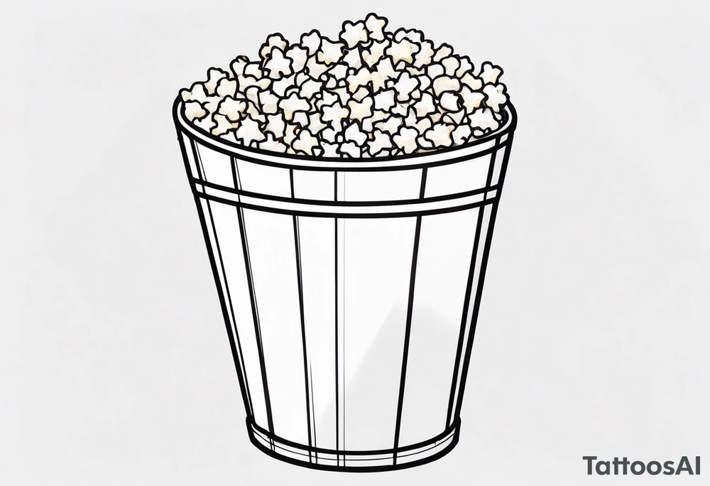 empty popcorn bucket tattoo idea