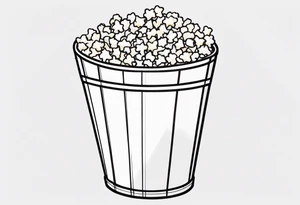 empty popcorn bucket tattoo idea