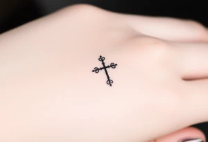 Small cross tattoo idea