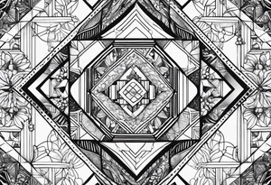 Patchwork unique tattoo idea