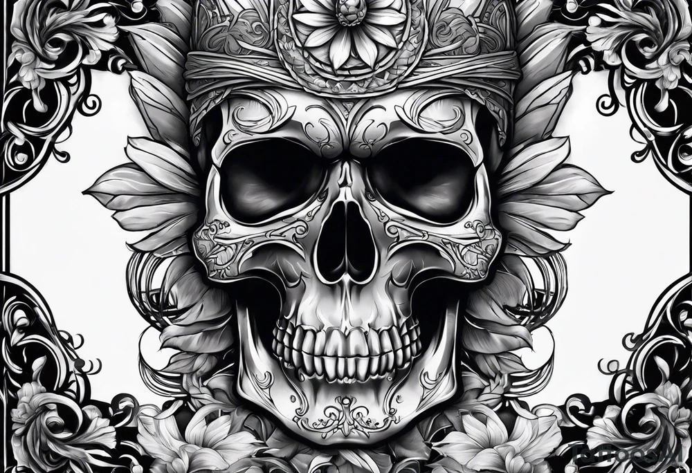 three skulls tattoo idea