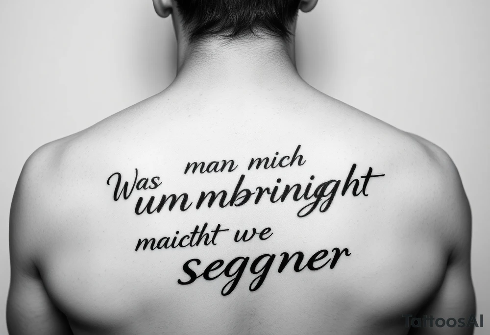 was mich nicht umbringt macht mich stärker back tatto tattoo idea