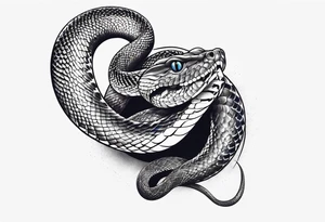 A snake with blue eyes
Swallowing it's tail tattoo idea