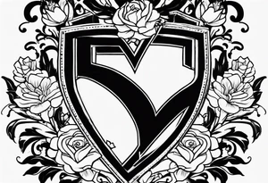 initials of best friends JD DD JN AM NR MS LG tattoo idea